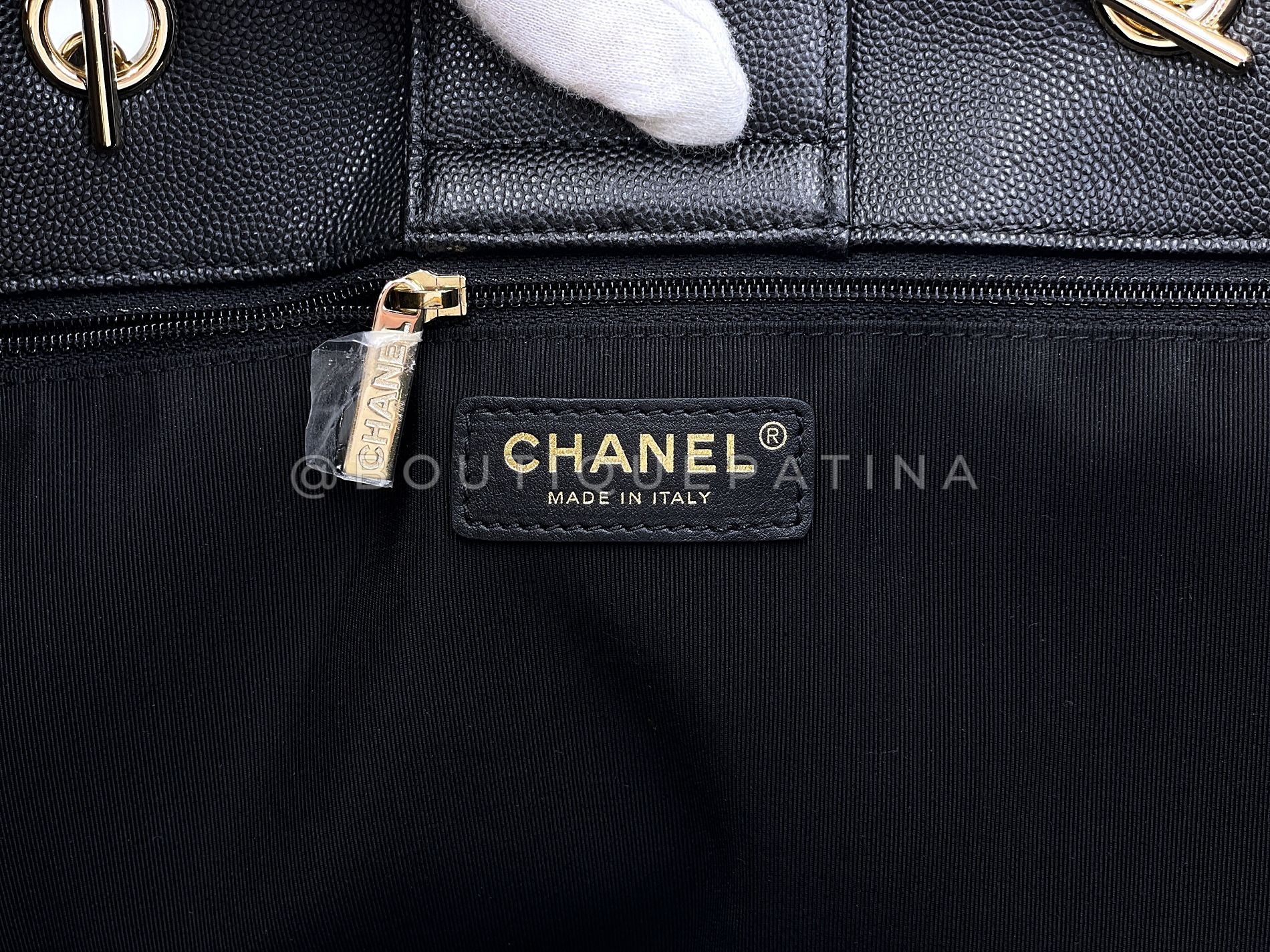 Chanel Black Caviar Timeless Classic Grand Shopper Tote Bag GHW 0JD - Image 10