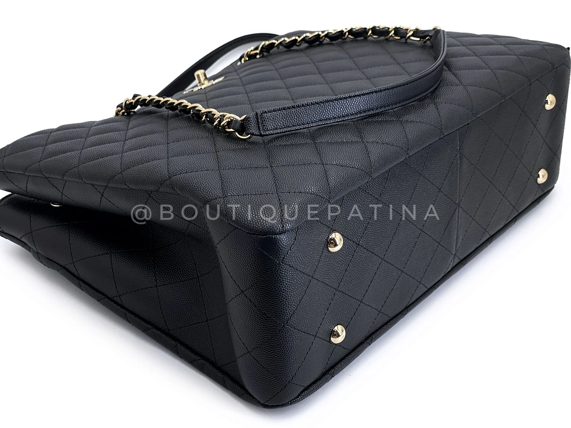 Chanel Black Caviar Timeless Classic Grand Shopper Tote Bag GHW 0JD - Image 7