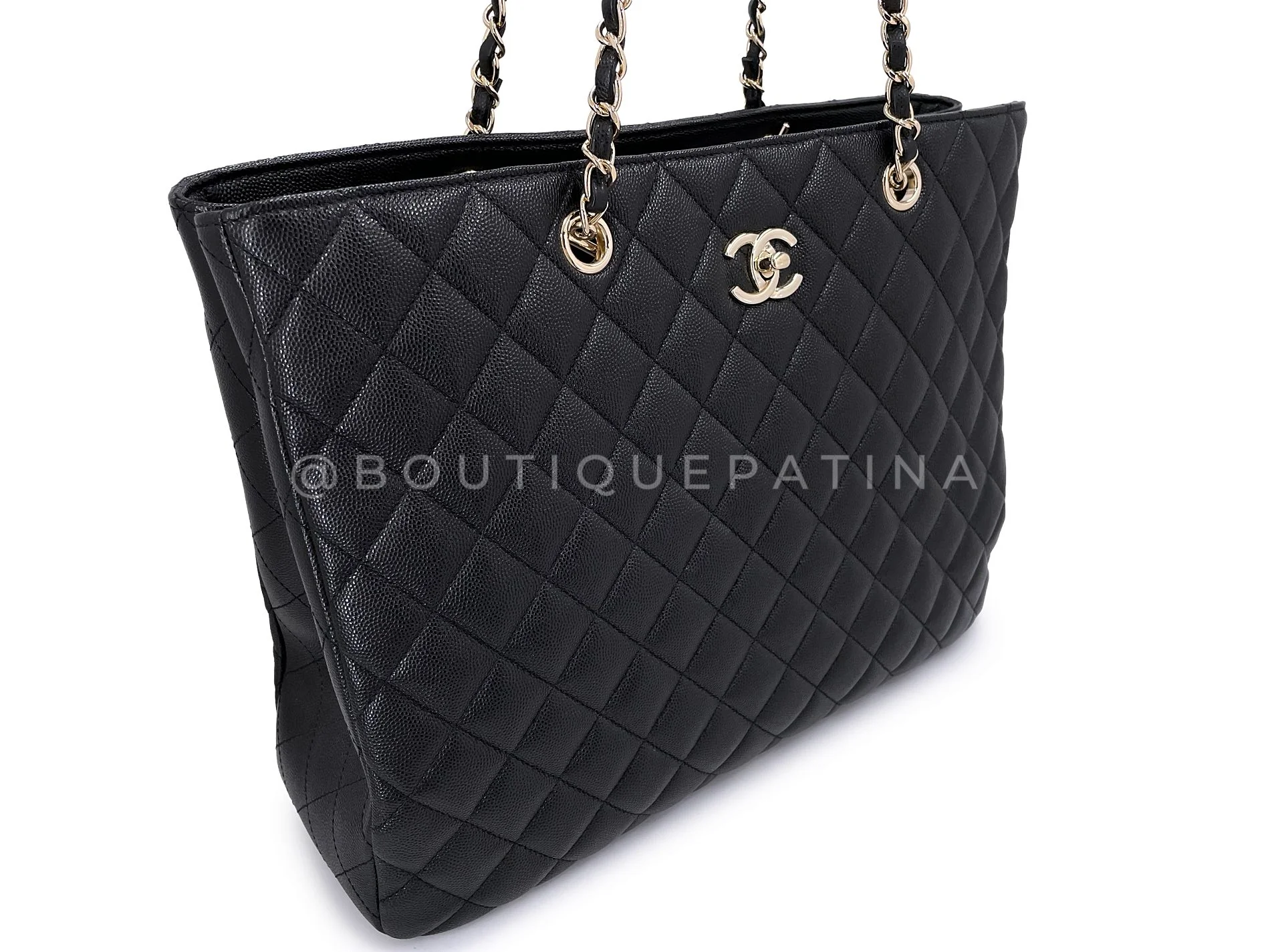 Chanel Black Caviar Timeless Classic Grand Shopper Tote Bag GHW 0JD - Image 3