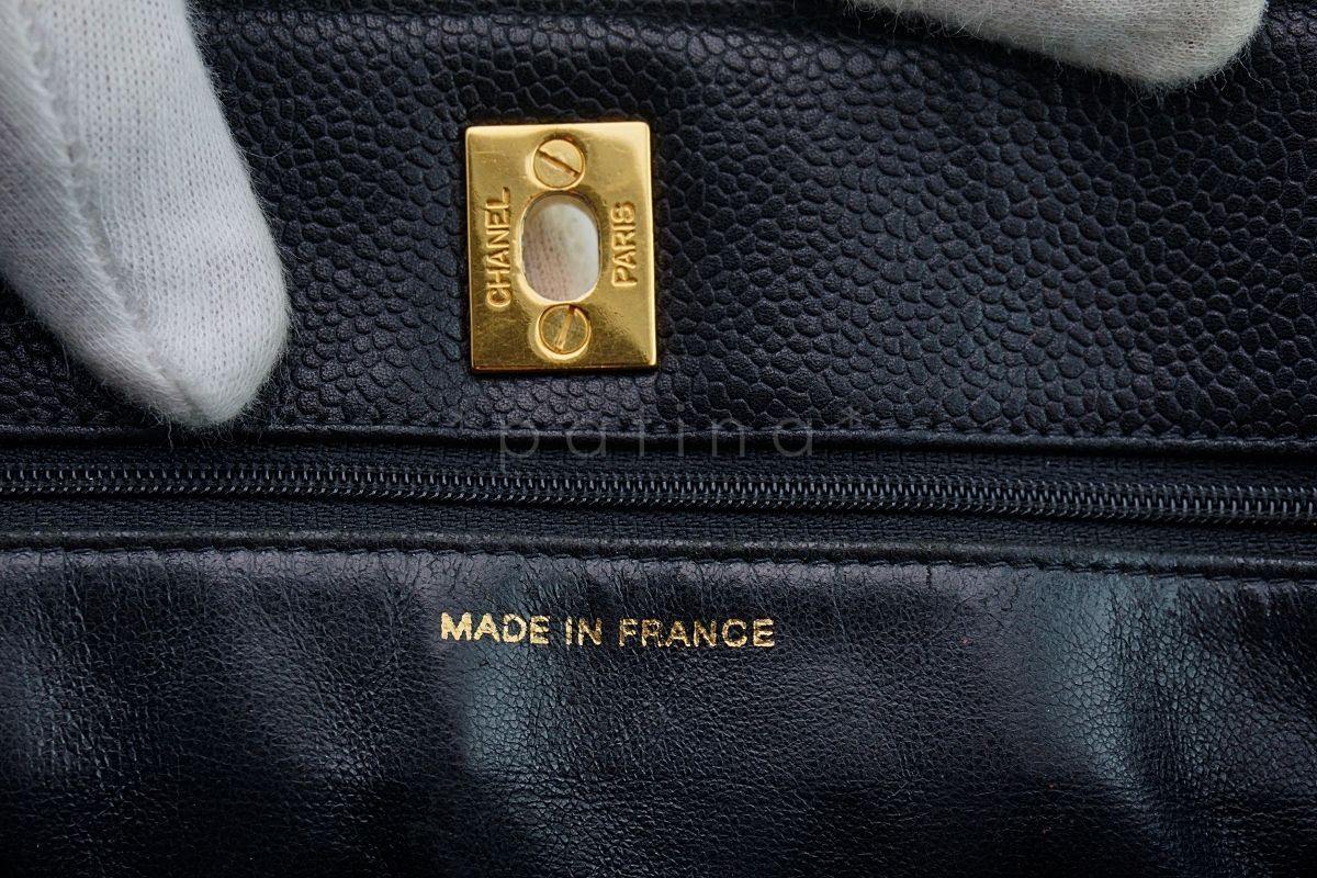 Chanel Black Caviar Timeless Classic Tote Bag 24k GHW - Image 11