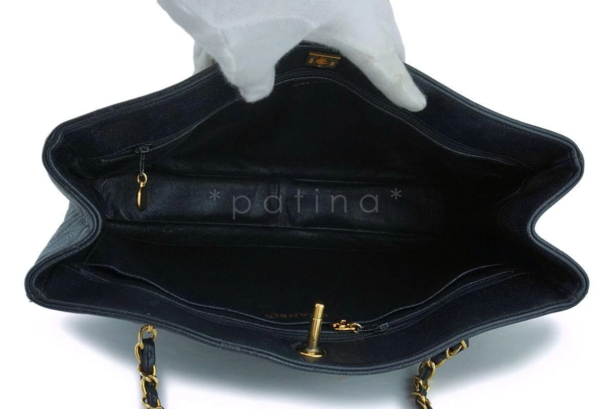 Chanel Black Caviar Timeless Classic Tote Bag 24k GHW - Image 9