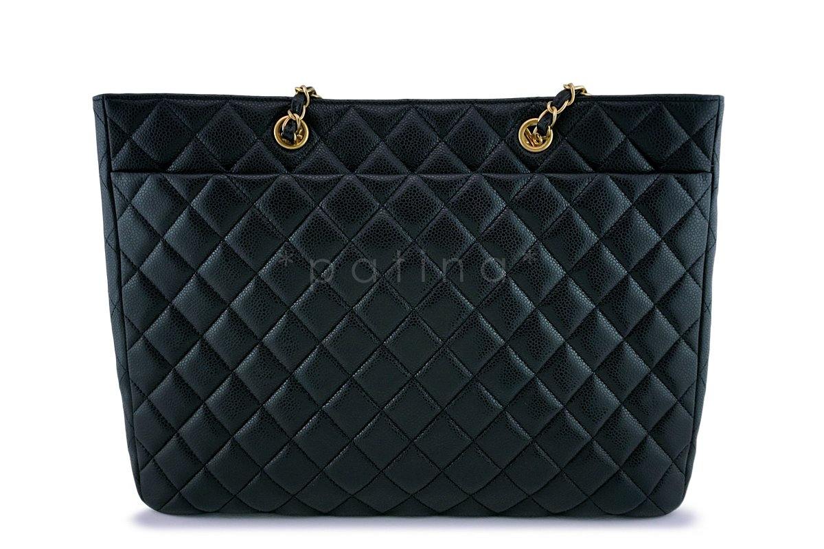Chanel Black Caviar Timeless Grand Shopper Tote Bag GHW - Image 5