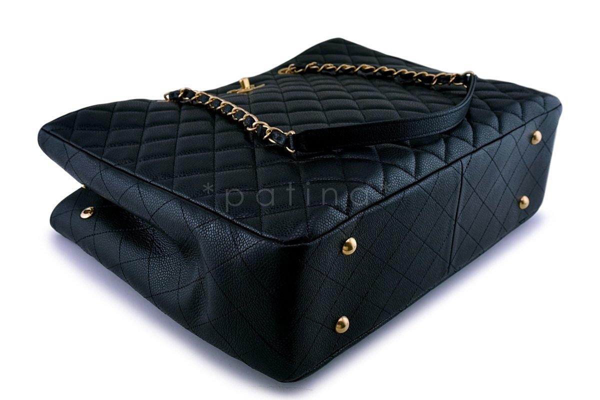 Chanel Black Caviar Timeless Grand Shopper Tote Bag GHW - Image 7
