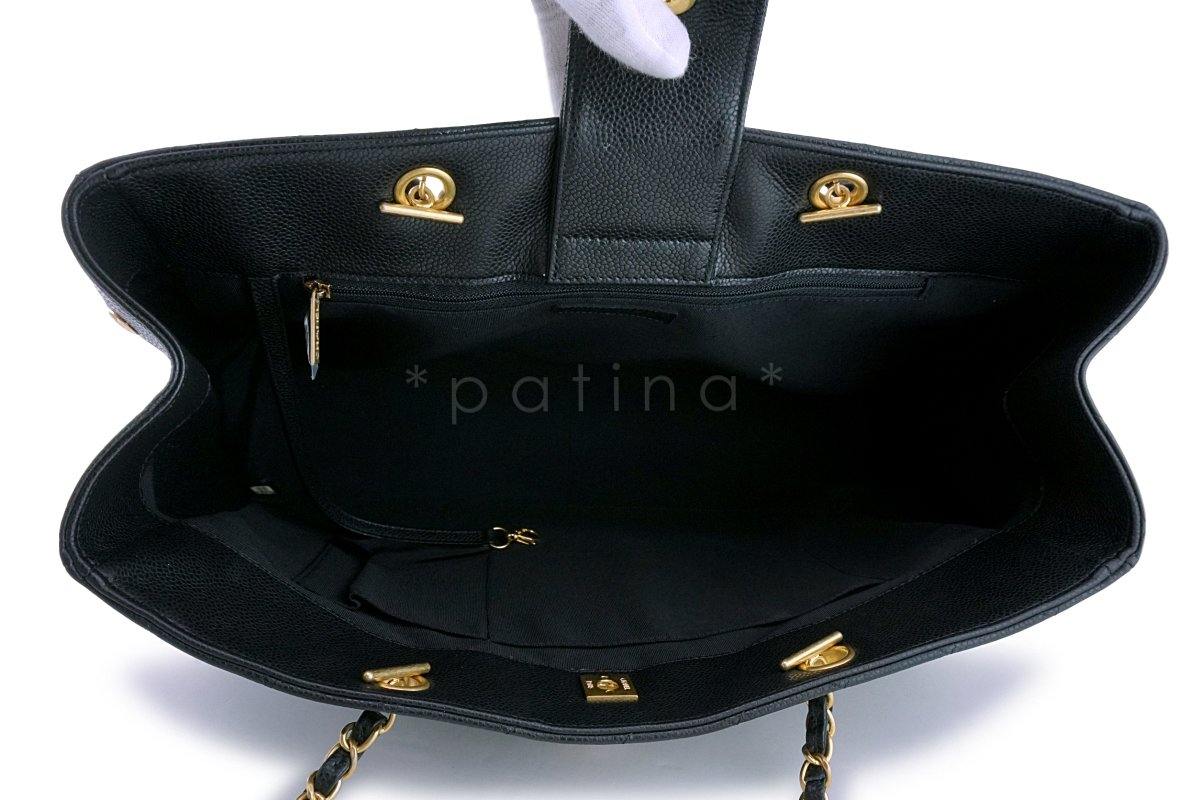 Chanel Black Caviar Timeless Grand Shopper Tote Bag GHW - Image 8