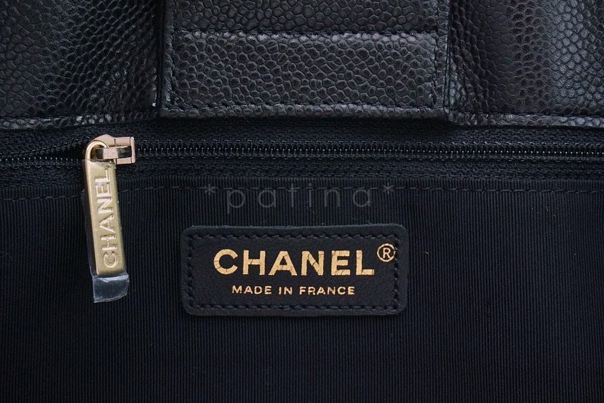 Chanel Black Caviar Timeless Grand Shopper Tote Bag GHW - Image 9