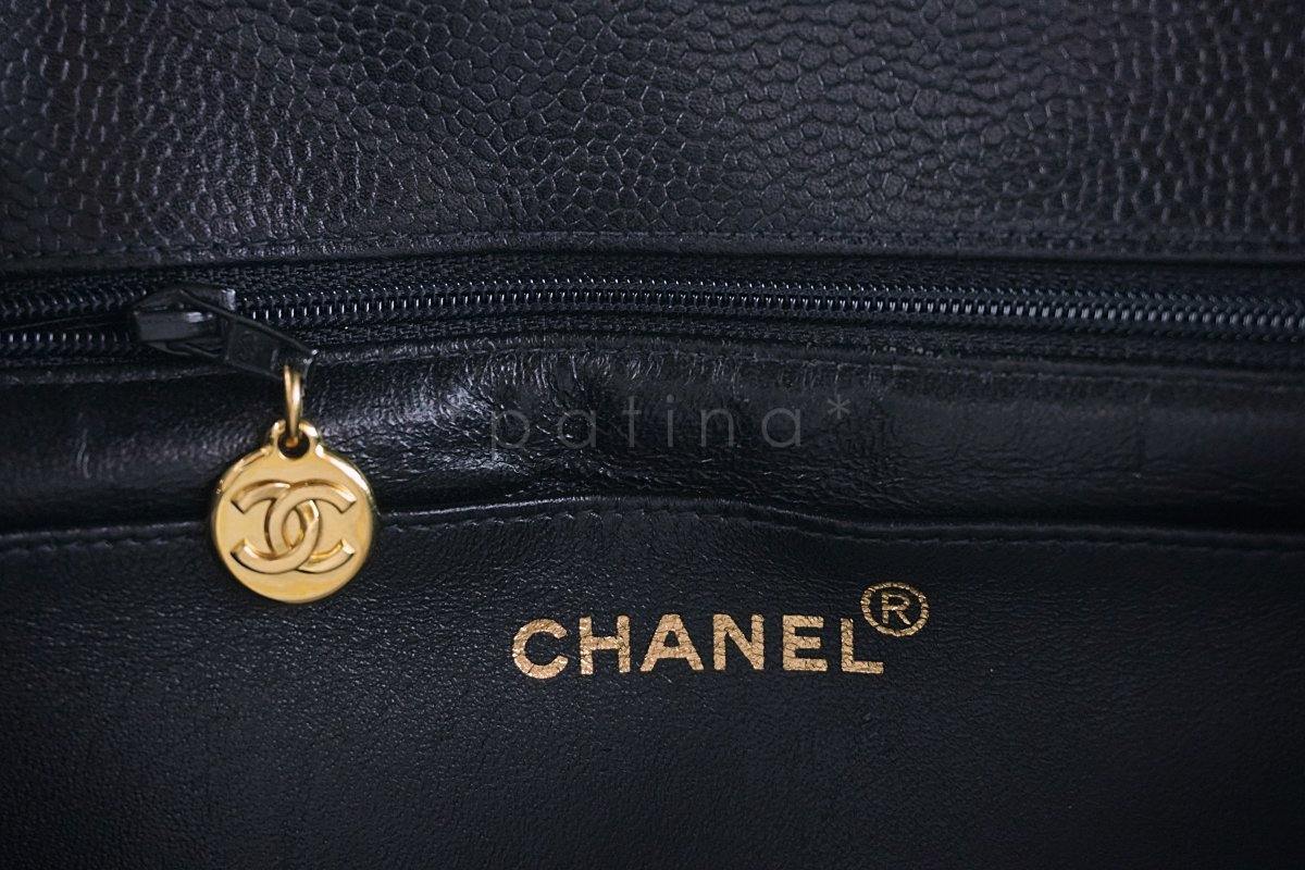 Chanel Black Caviar Vintage Quilted Classic Crossbody Flap Bag - Image 11