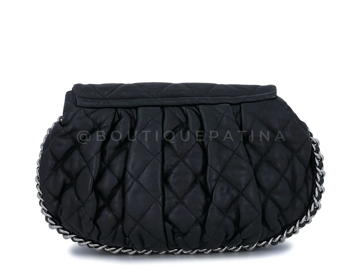 Chanel Black Chain Around Crossbody Flap Bag Medium - Image 5