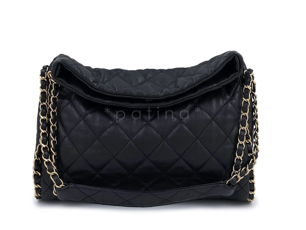 Chanel Black Chain Around Hobo Tote Bag Medium 5CK - Image 2