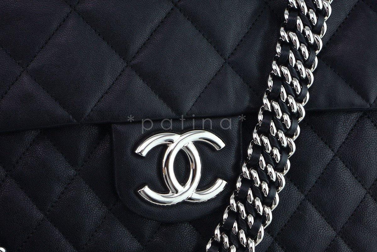 Chanel Black Chain Around Maxi Luxe Flap Bag - Image 7