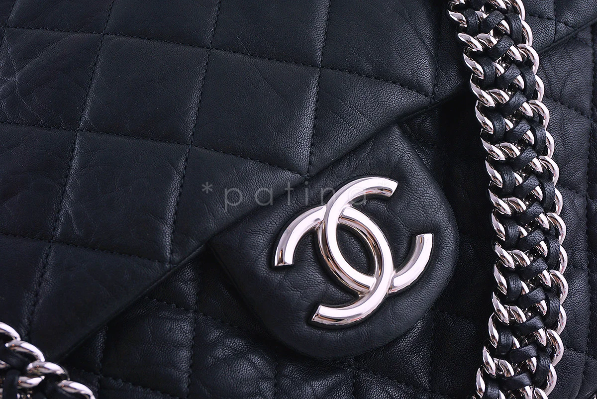 Chanel Black Chain Around Maxi Luxe Flap Bag - Image 8