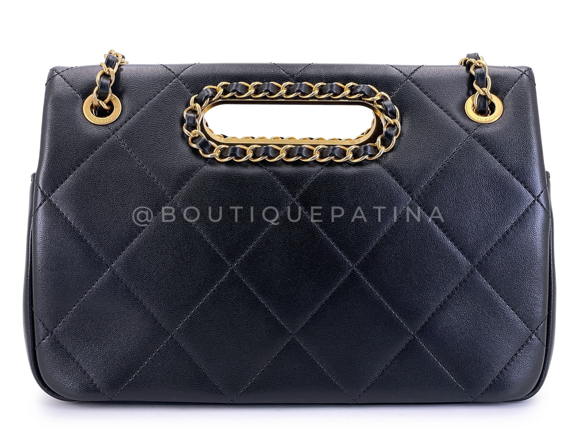 Chanel Black Chain Handle A Real Catch Flap Bag GHW  4LY - Image 5