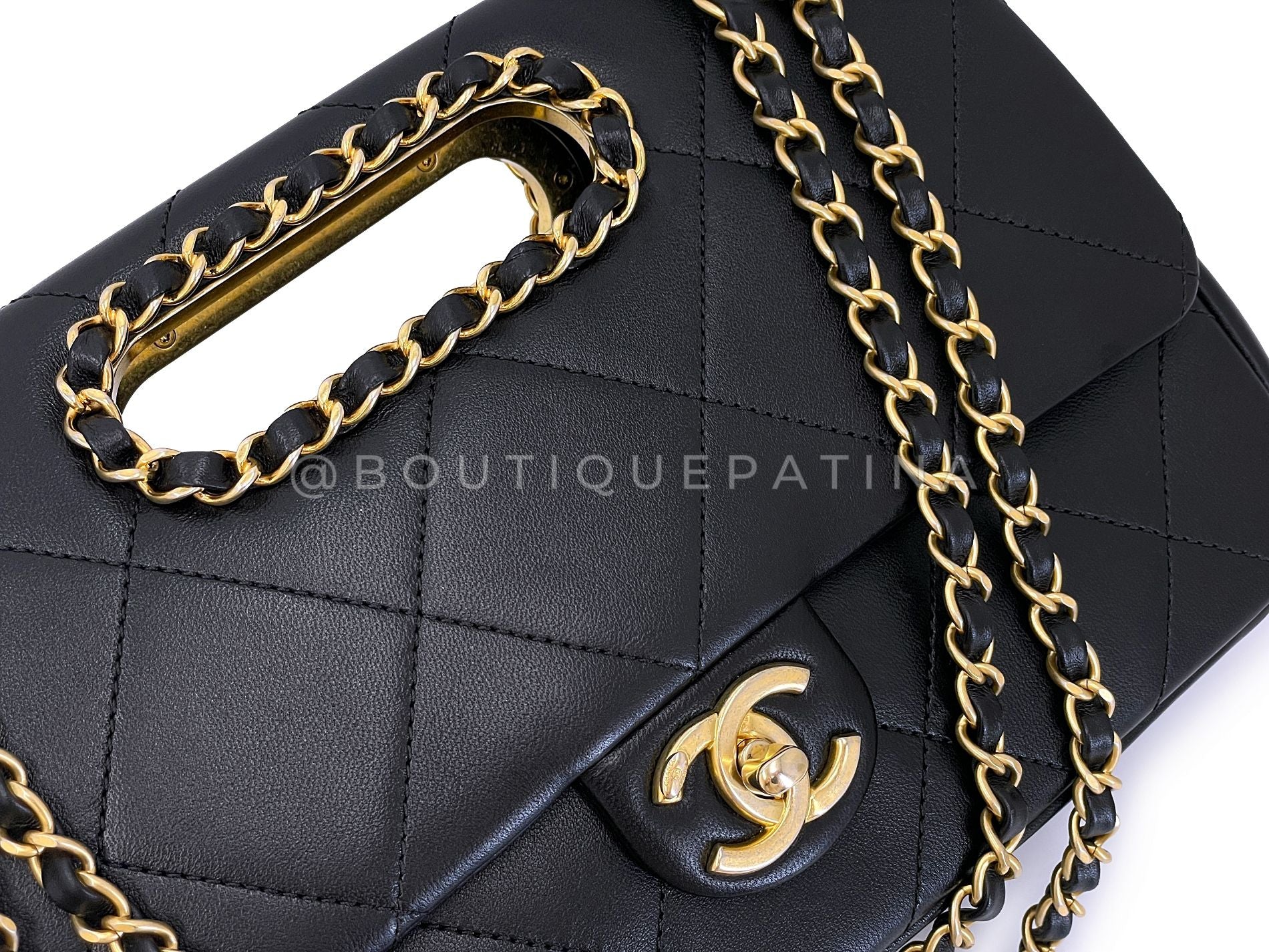 Chanel Black Chain Handle A Real Catch Flap Bag GHW  4LY - Image 8