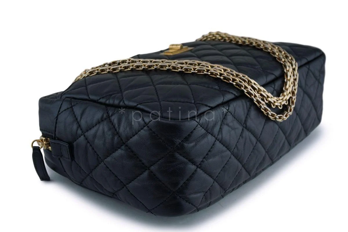 Chanel Black Classic 2.55 Reissue Camera Case Bag GHW - Image 7