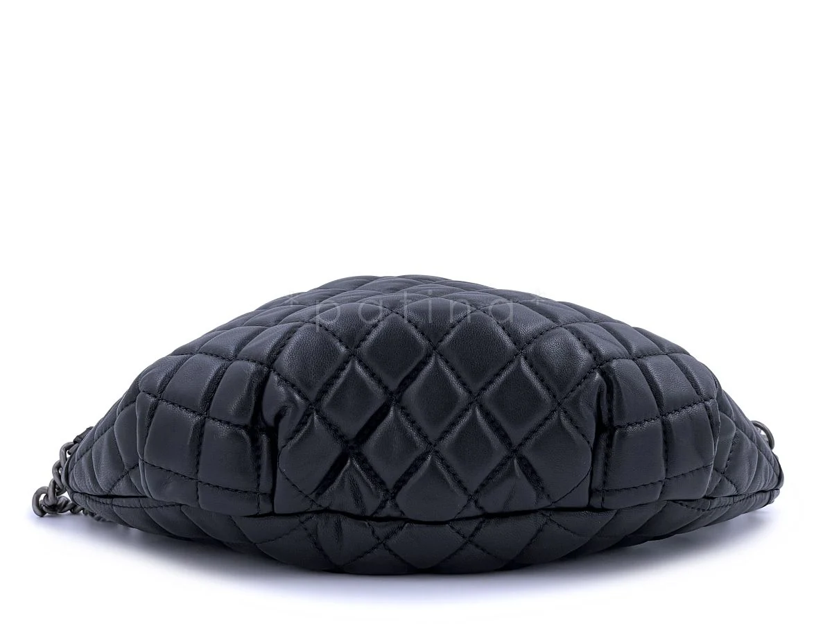 Chanel Black Classic Banane Fanny Pack Bag Lambskin RHW ADP - Image 4