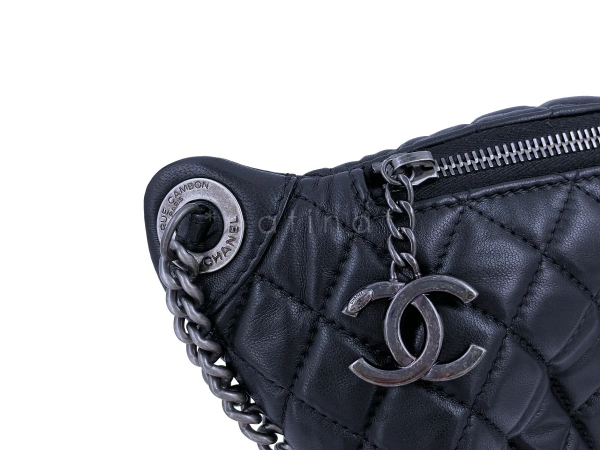 Chanel Black Classic Banane Fanny Pack Bag Lambskin RHW ADP - Image 5