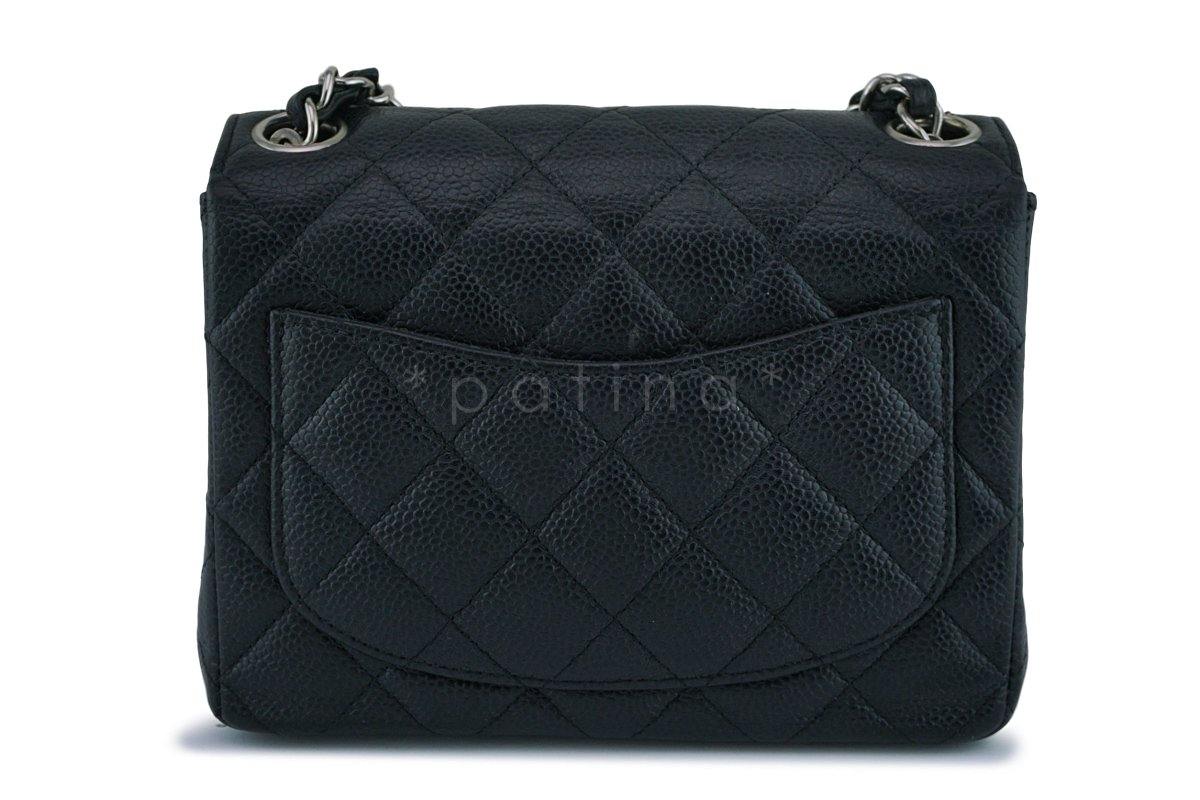 Chanel Black Classic Caviar Quilted Square Mini Flap Bag SHW - Image 5