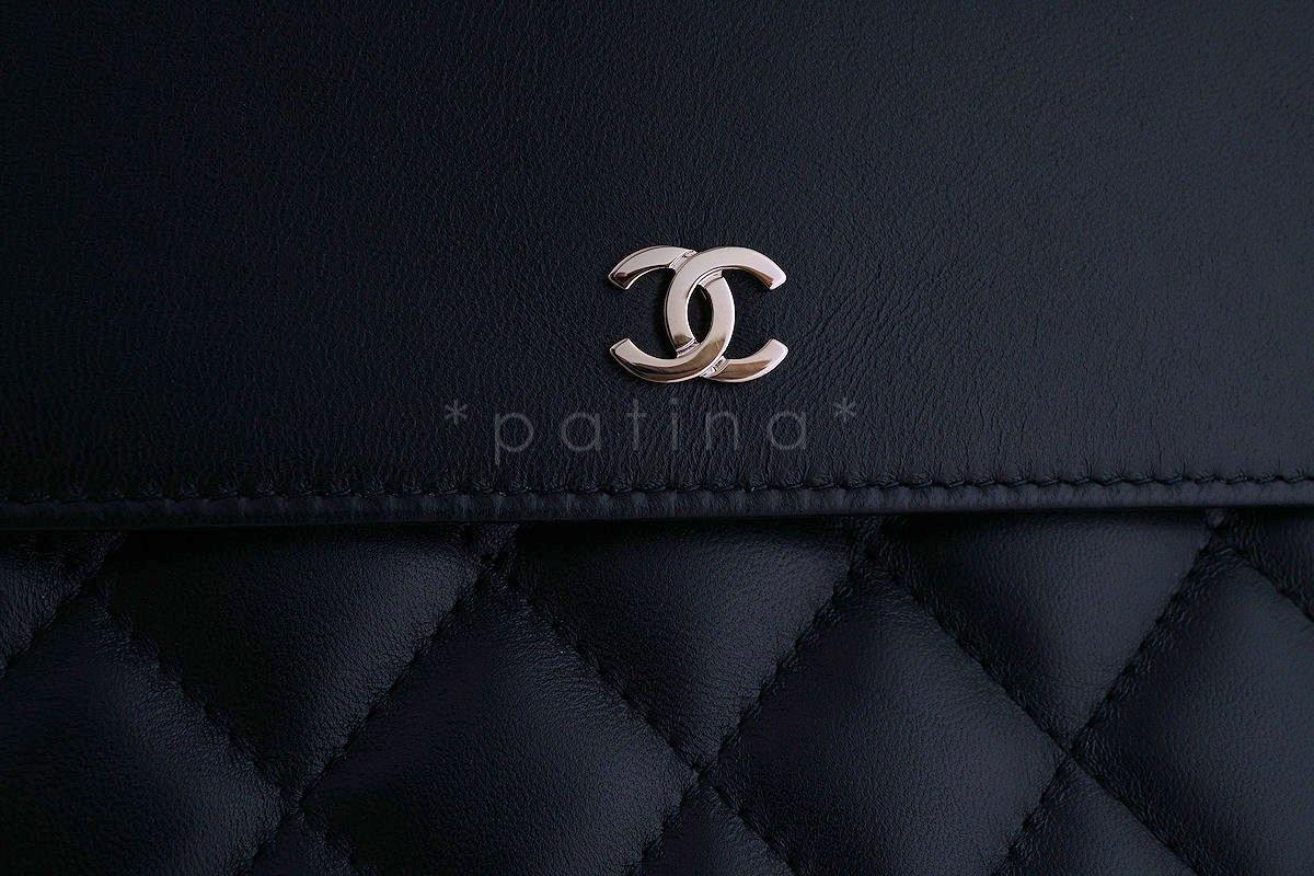 NWT Chanel Black Classic Quilted Large O Case Flap Clutch Purse Bag GHW - Image 4