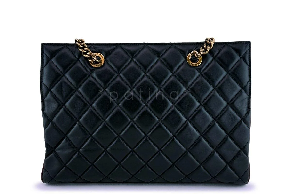 Chanel Black Classic Quilted Perfect Edge Shopper Tote Bag - Image 5