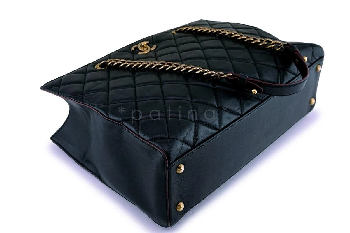 Chanel Black Classic Quilted Perfect Edge Shopper Tote Bag - Image 7