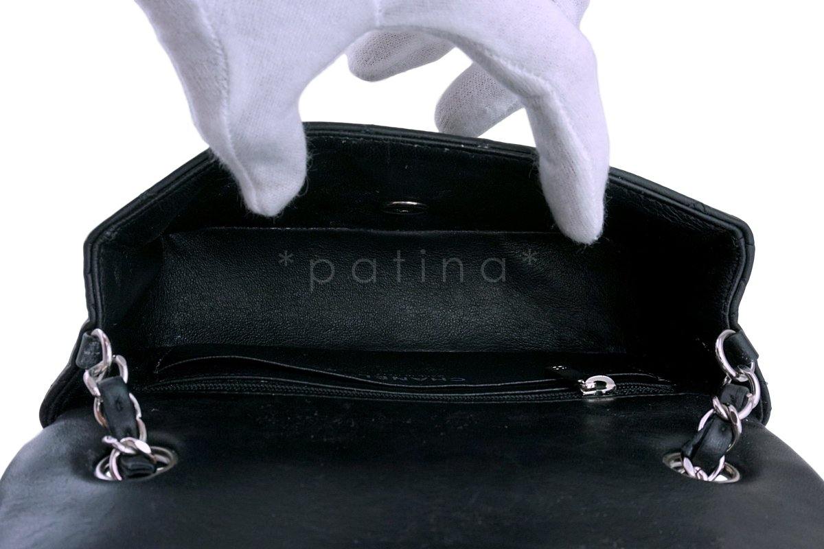 Chanel Black Classic Quilted Rectangular Mini Flap Bag SHW - Image 10