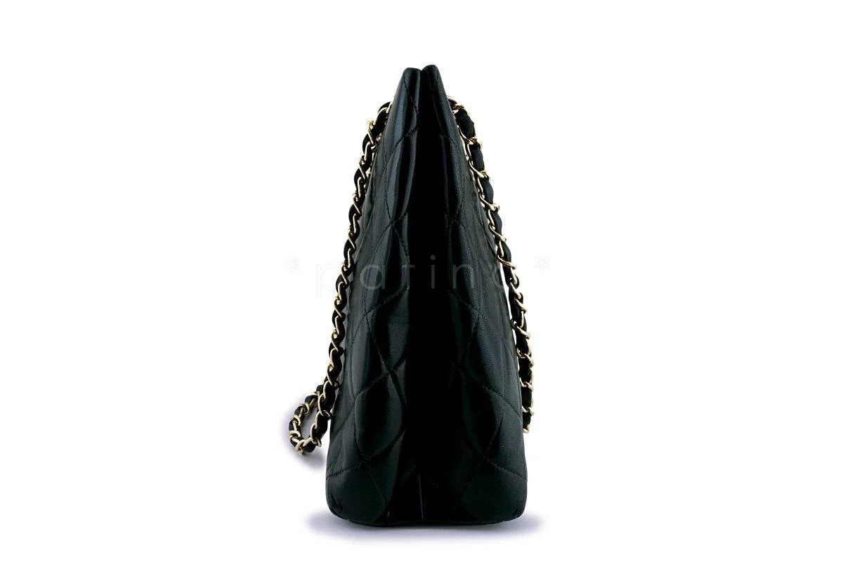 Chanel Black Classic Quilted Shopper Tote Bag 24k GHW - Image 3