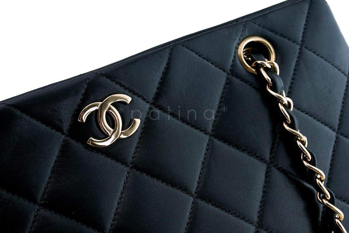 Chanel Black Classic Quilted Shopper Tote Bag 24k GHW - Image 7
