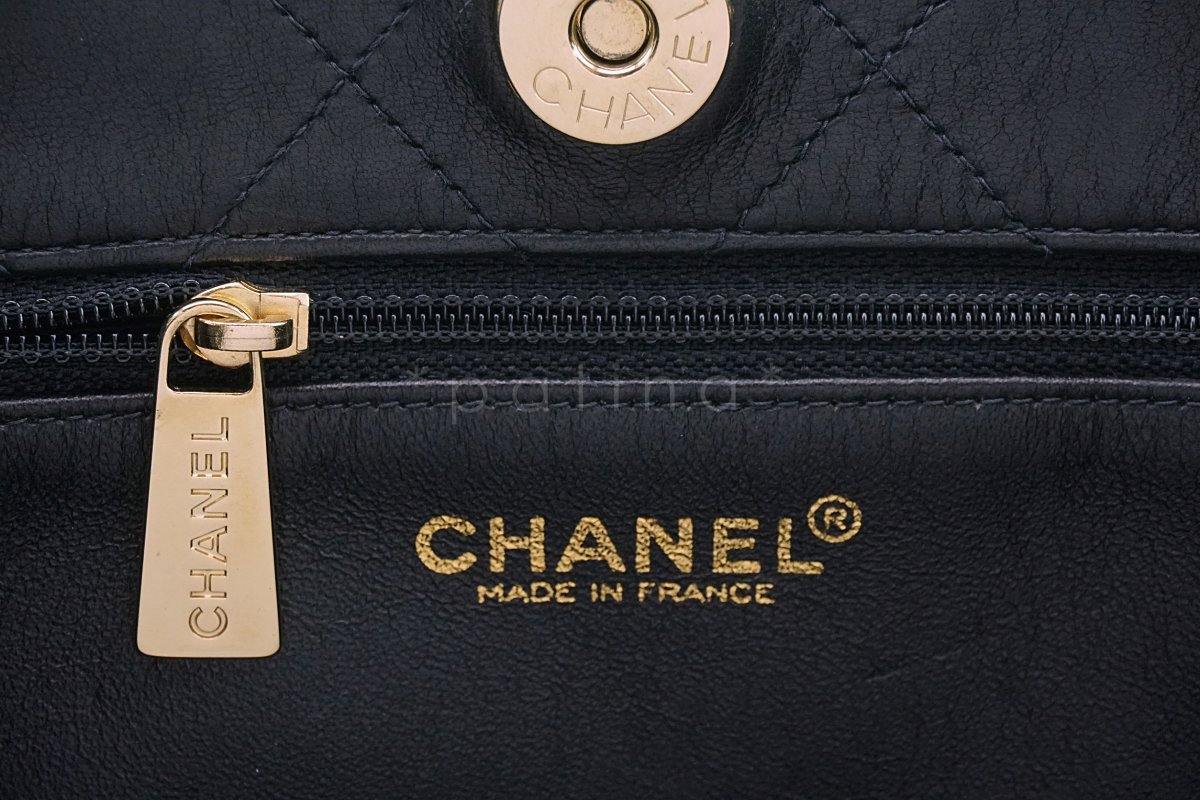 Chanel Black Classic Quilted Shopper Tote Bag 24k GHW - Image 9