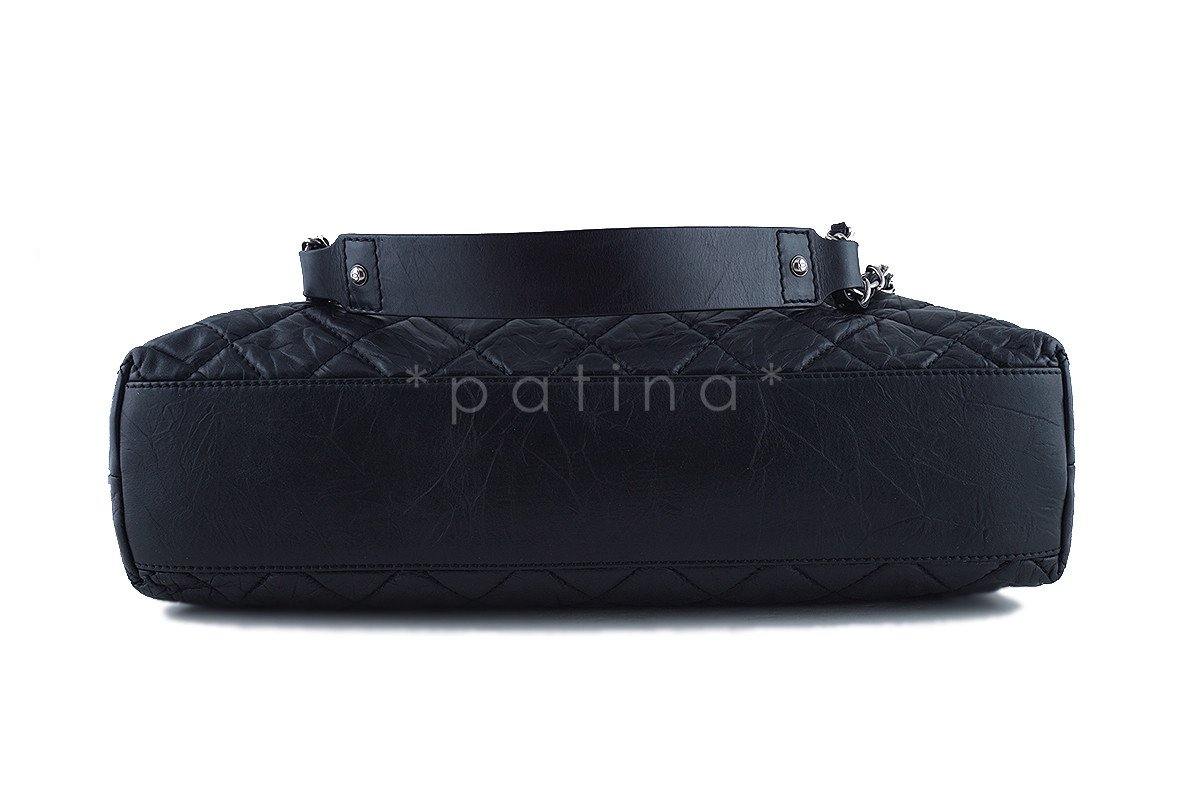 Chanel Black Classic Quilted Shopper Tote Bag - Image 10