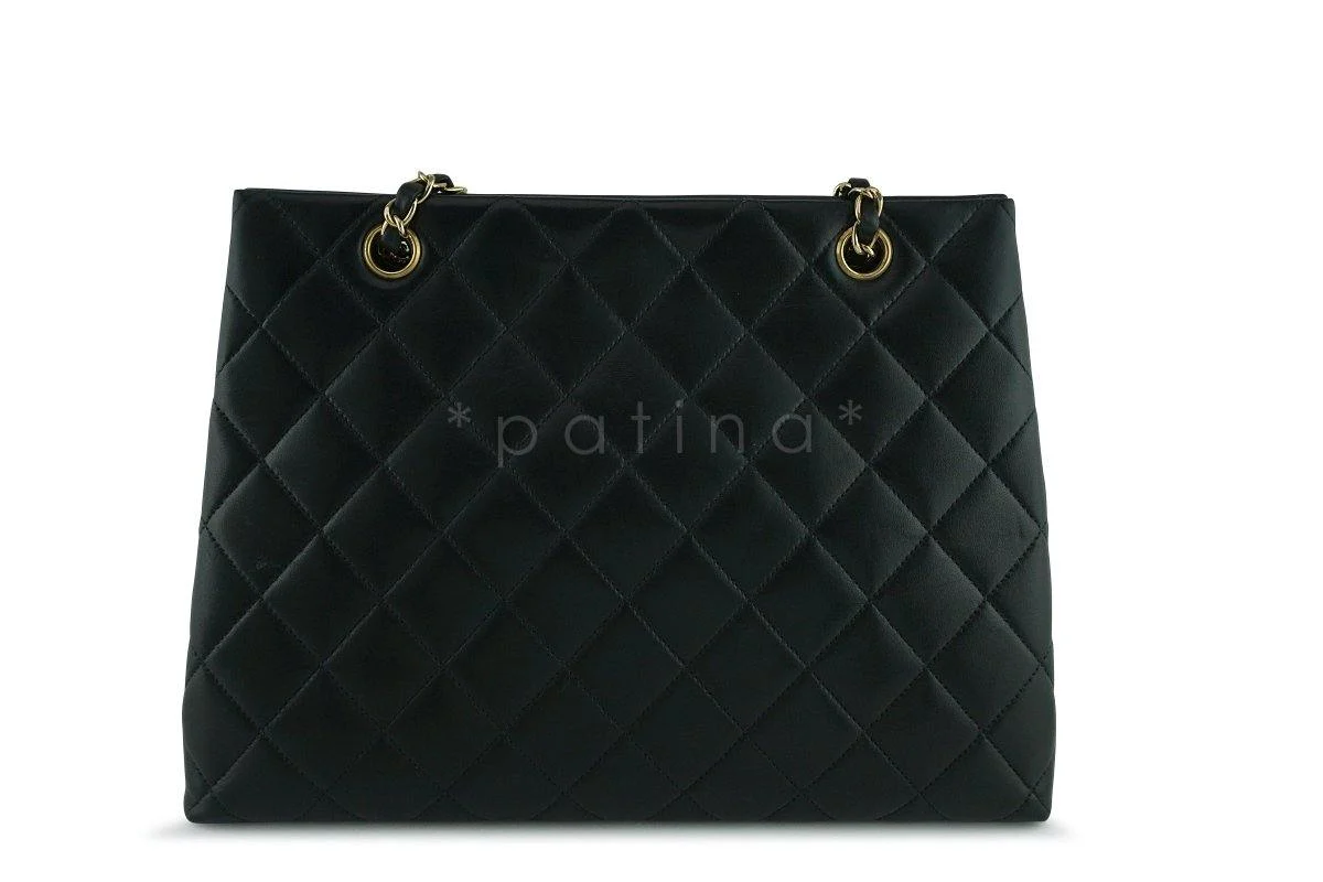 Chanel Black Classic Quilted Shopper Tote Bag GHW - Image 5