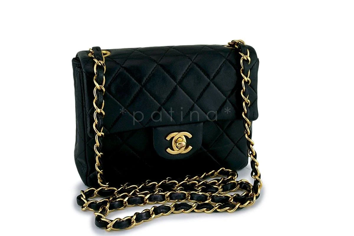 Chanel Black Classic Quilted Square Mini Flap Bag 24k GHW - Image 2