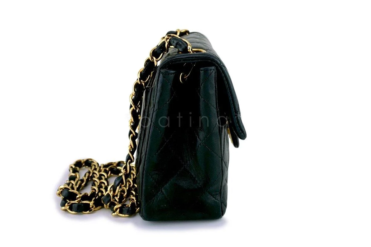 Chanel Black Classic Quilted Square Mini Flap Bag 24k GHW - Image 4