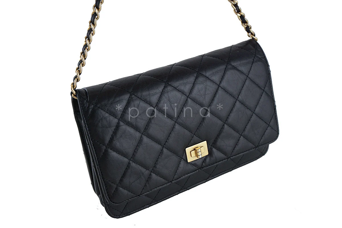 Chanel Black Classic Reissue WOC Wallet on Chain Bag - Image 2