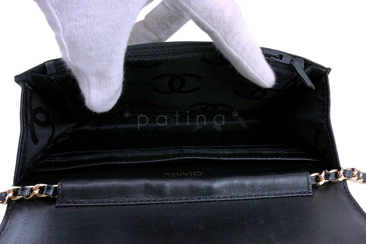 Chanel Black Contrast Stitch Classic WOC Wallet on Chain WOC Bag - Image 8