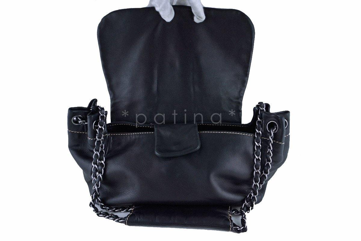 Chanel Black Diamond Stitch Soft Lambskin Flap Bag - Image 8