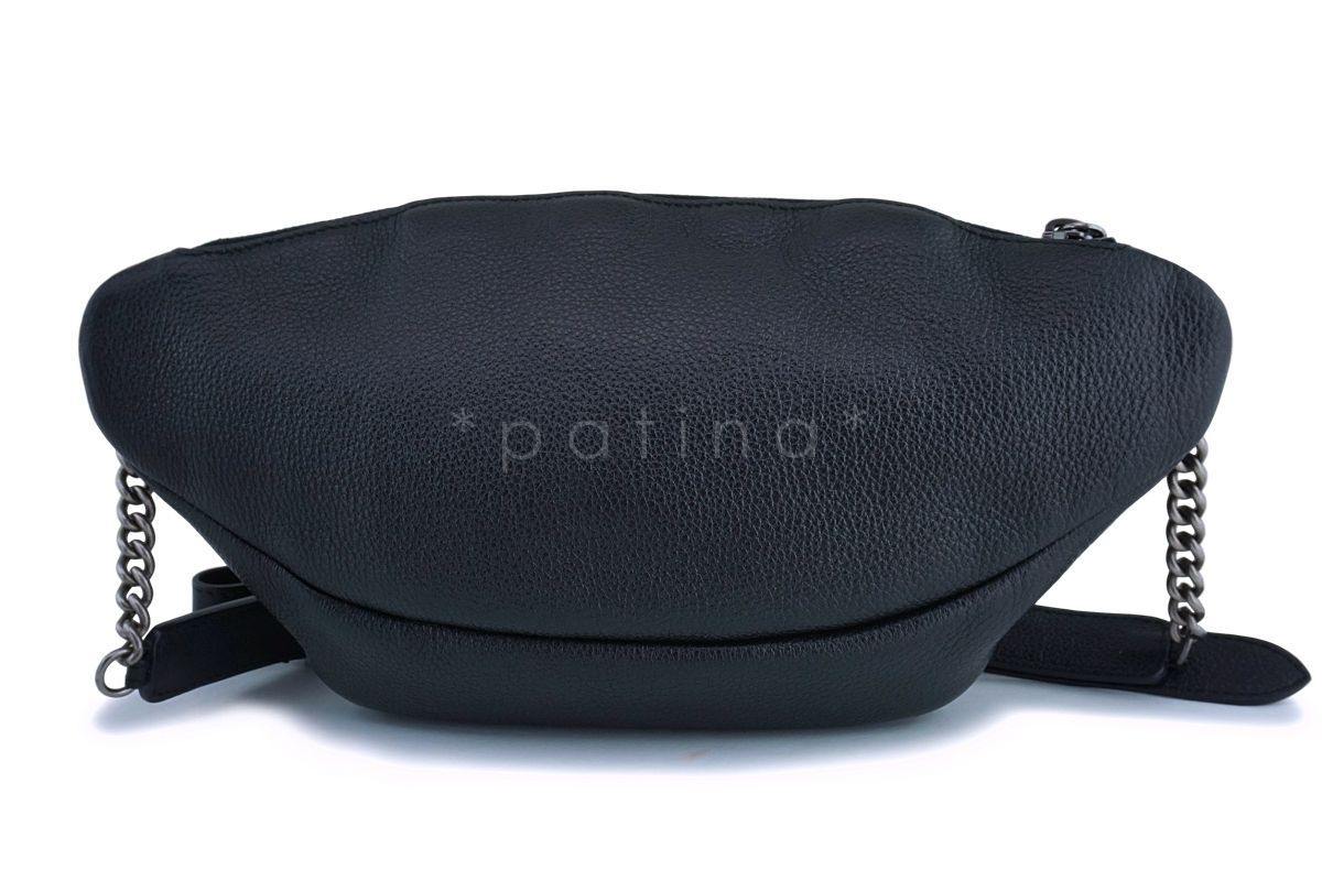 Chanel Black Grained Calfskin Quilted Classic Fanny Pack Bag RHW - Image 3