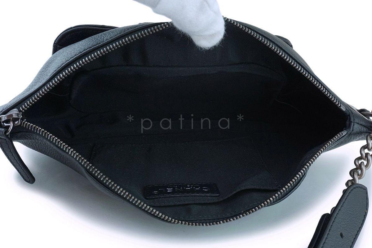 Chanel Black Grained Calfskin Quilted Classic Fanny Pack Bag RHW - Image 7