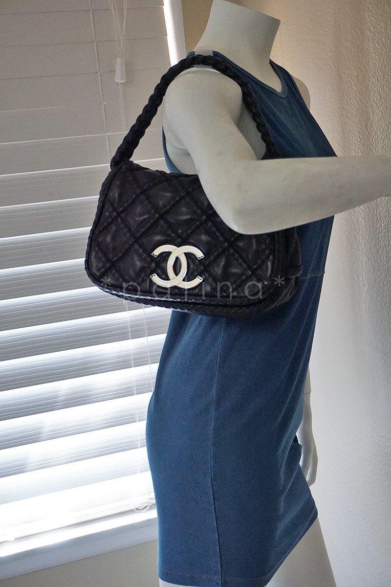 Chanel Black Hidden Chain Jumbo Luxury Flap Bag - Image 13