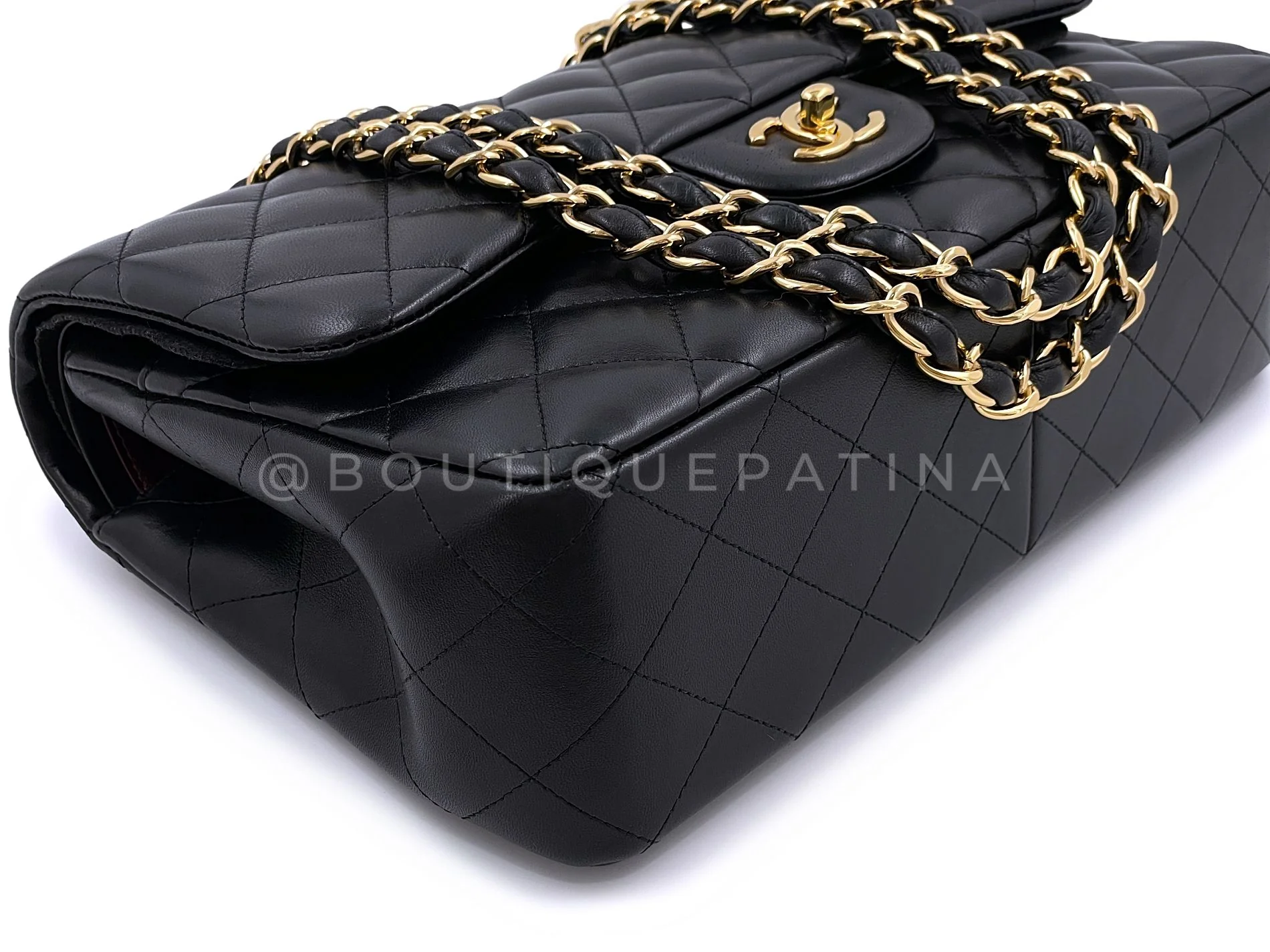 Chanel Black Jumbo Classic Double Flap Bag GHW Lambskin PU9 - Image 7