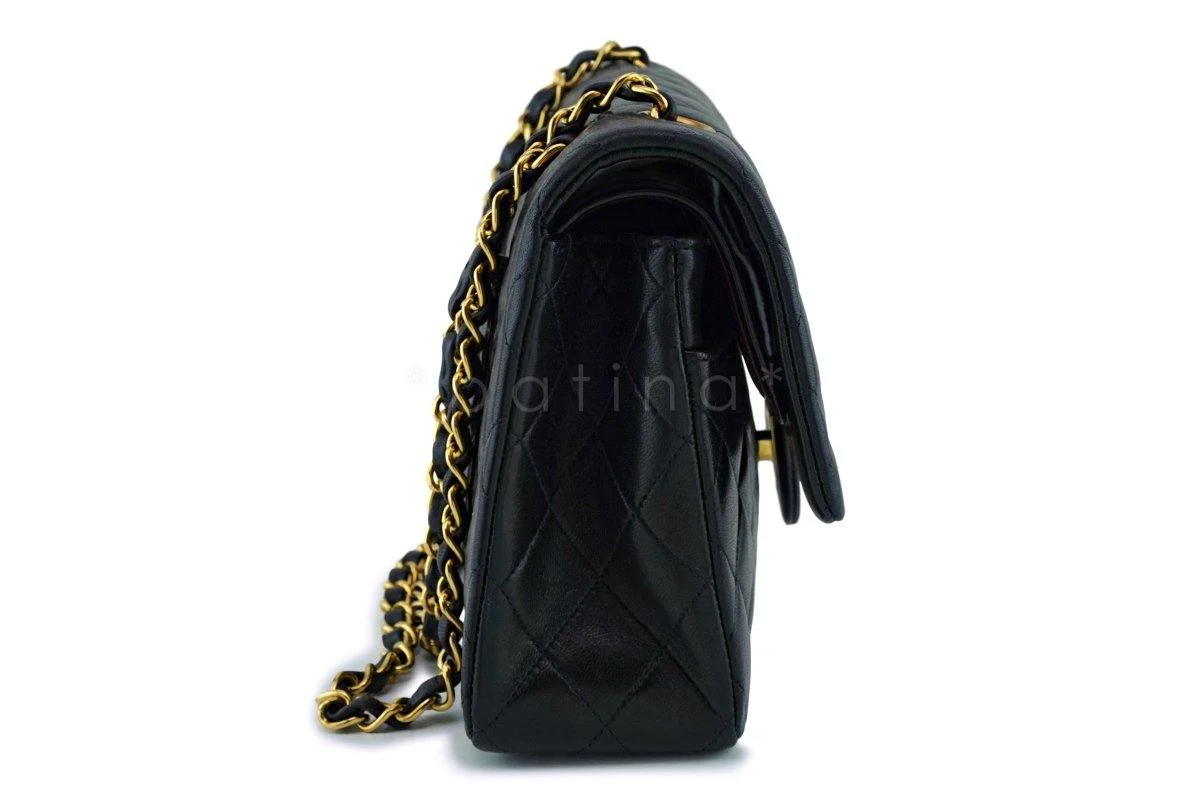 Chanel Black Lambskin Classic Double Flap Bag 24k GHW - Image 4