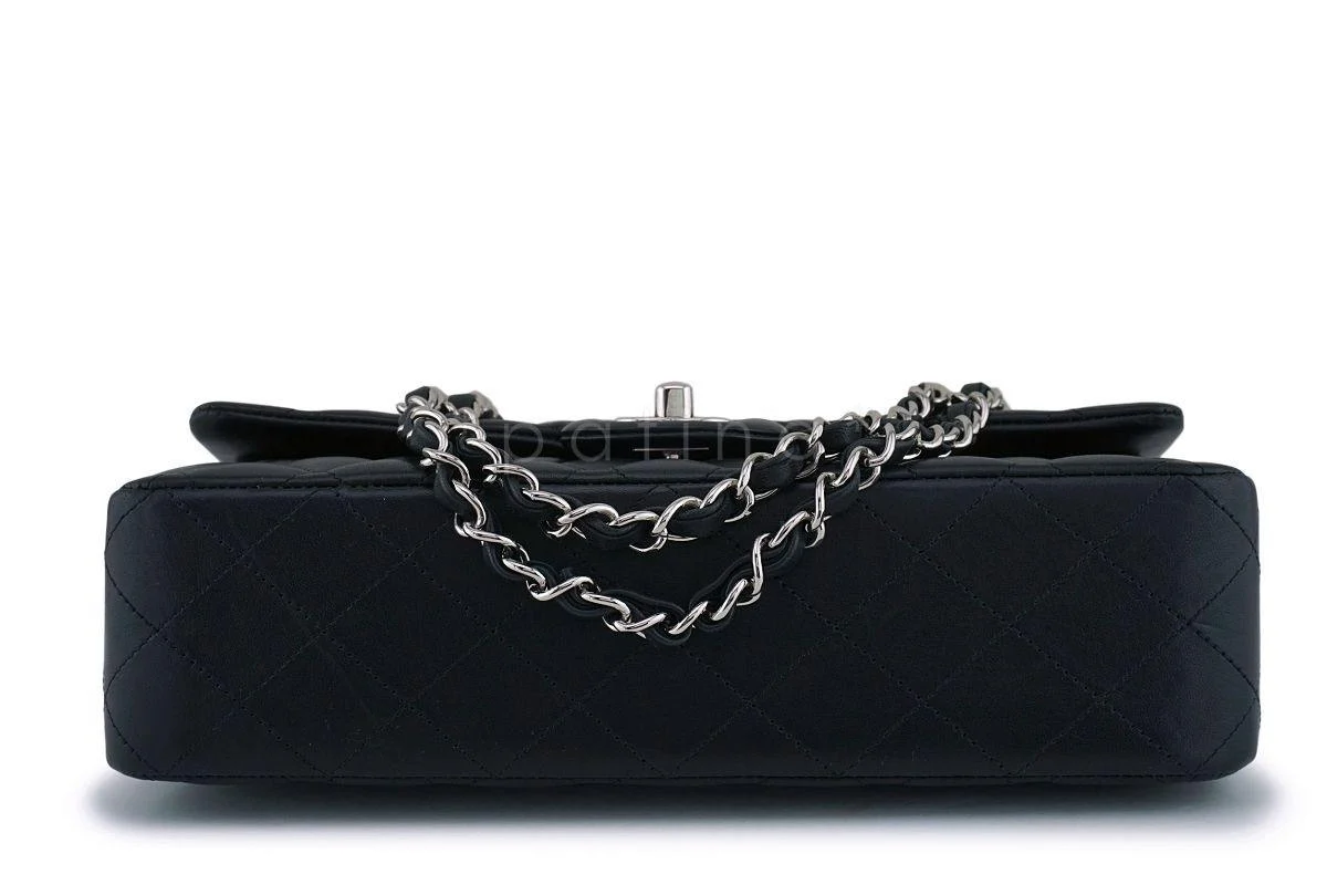 Chanel Black Lambskin Medium Classic Double Flap Bag SHW - Image 5