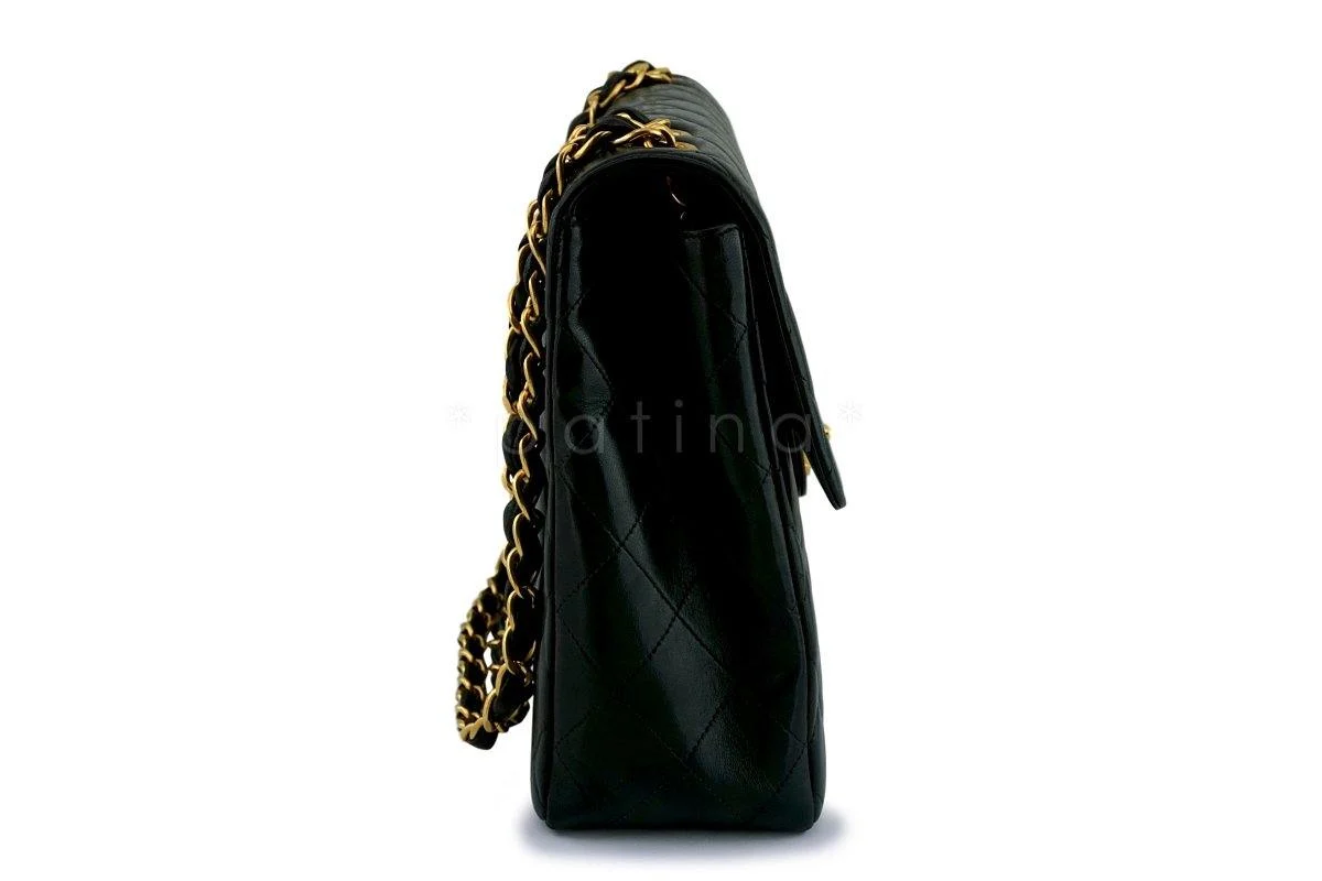 Chanel Black Lambskin Classic Jumbo Flap Bag 24k GHW - Image 4