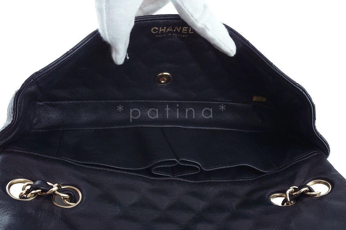 Chanel Black Lambskin East West Classic 2.55 Shoulder Flap Bag - Image 10