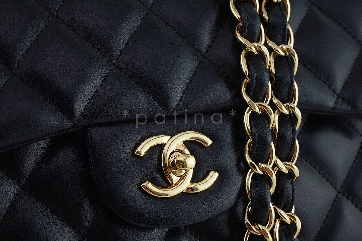 Chanel Black Lambskin Jumbo 2.55 Classic Double Flap Bag - Image 8