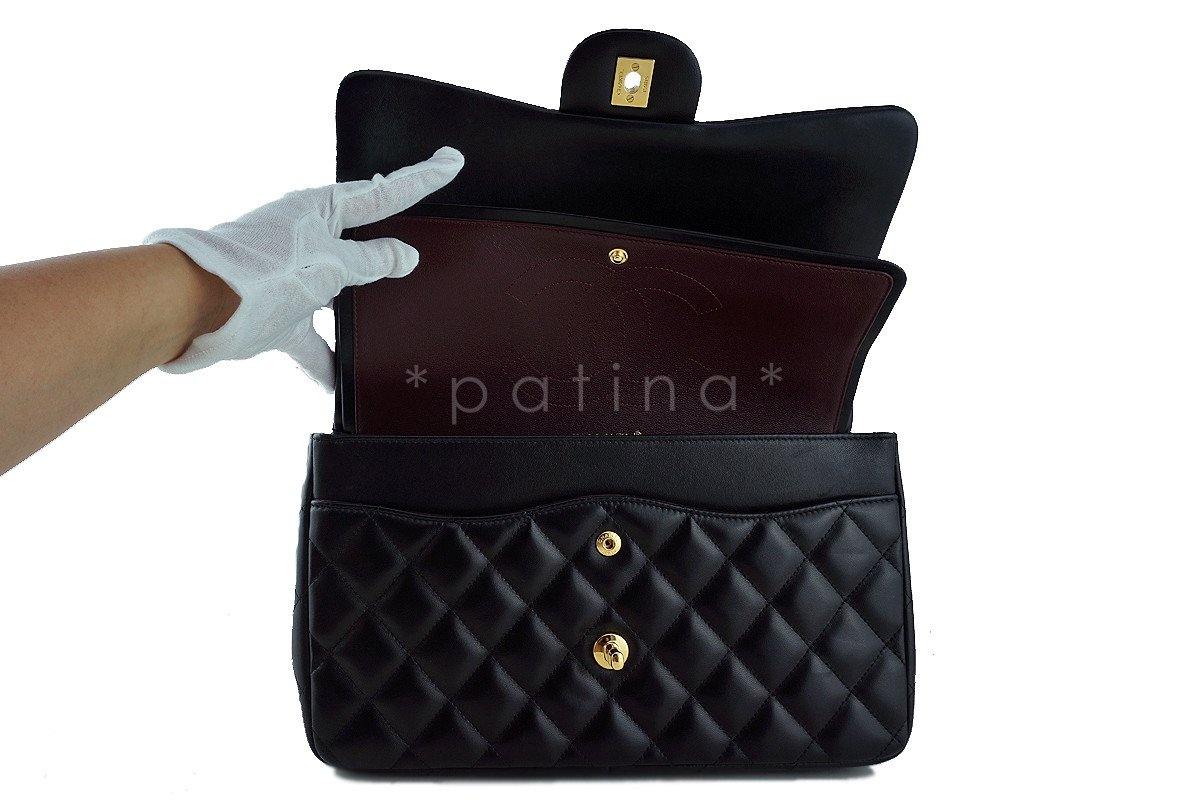 Chanel Black Lambskin Jumbo 2.55 Classic Double Flap Bag - Image 9