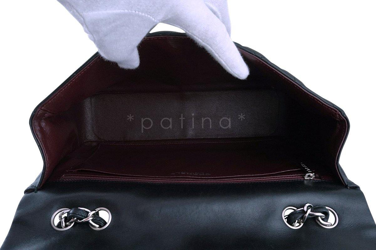 Chanel Black Lambskin Jumbo 2.55 Classic Flap Bag SHW - Image 10