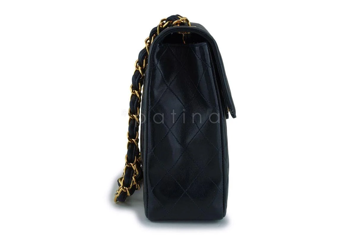 Chanel Black Lambskin Jumbo Classic Flap Bag 24k GHW - Image 4