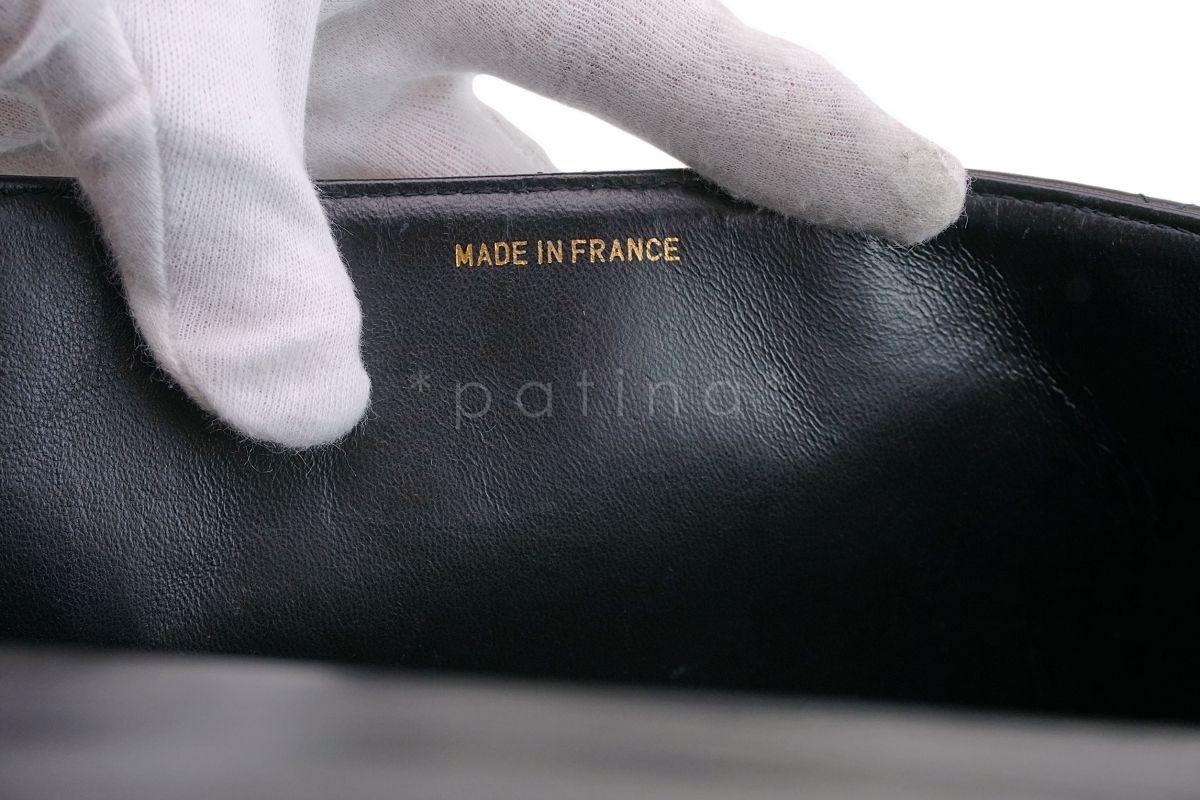 Chanel Black Lambskin Jumbo Classic Flap Bag 24k GHW - Image 12