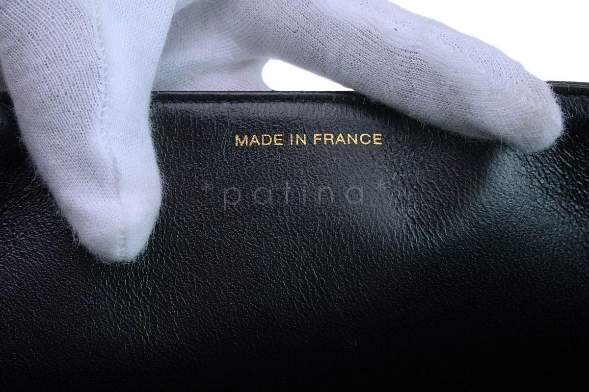 Chanel Black Lambskin Jumbo Classic Flap Bag 24k GHW - Image 12