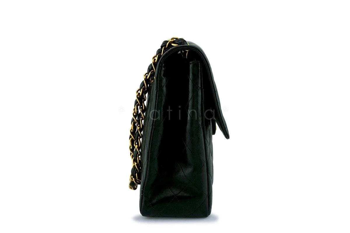 Chanel Black Lambskin Jumbo Quilted Classic 2.55 Flap Bag 24k GHW - Image 4