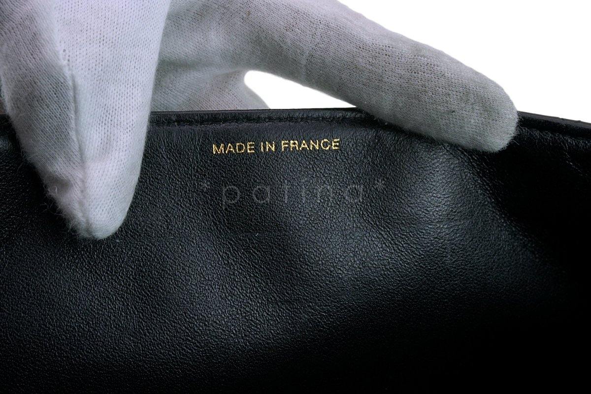 Chanel Black Lambskin Jumbo Quilted Classic 2.55 Flap Bag 24k GHW - Image 9